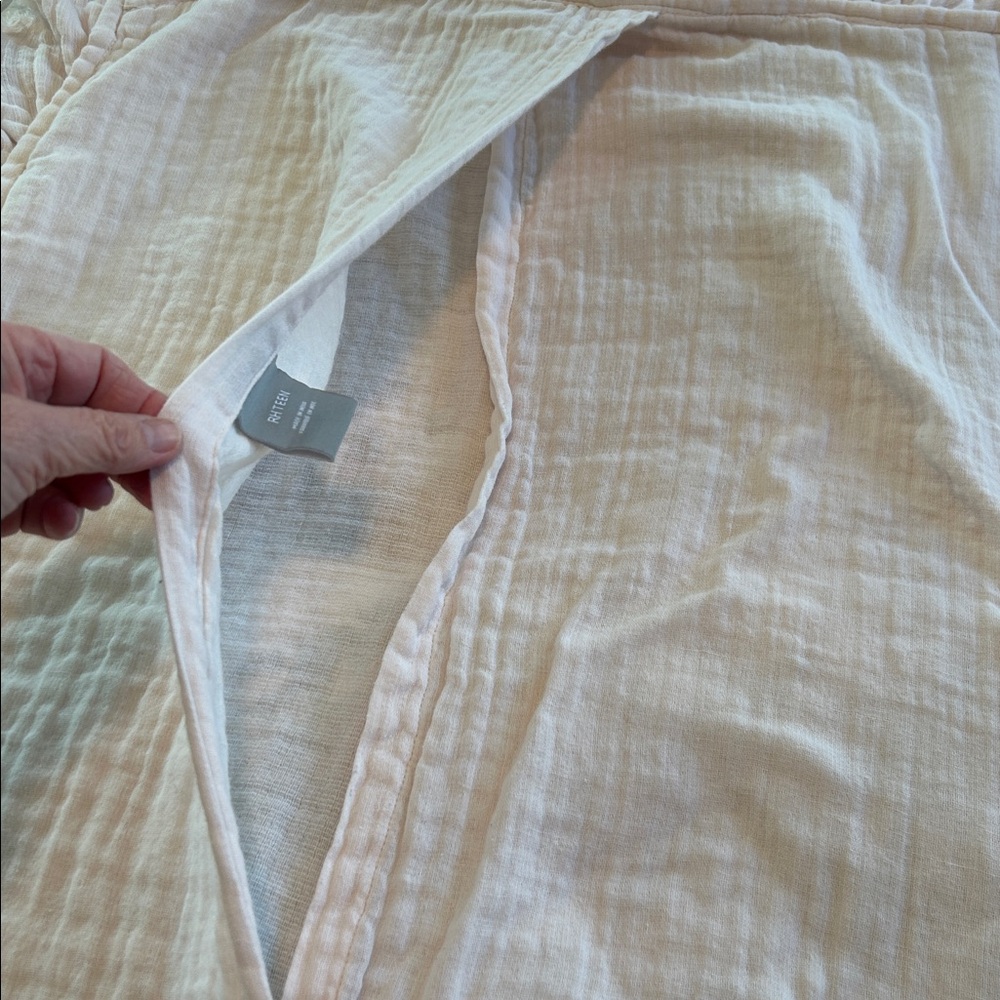 RH TEEN Tattered & Ruffled Posy Pink Gauze Euro Sham Restoration Hardware - Picture 7 of 12